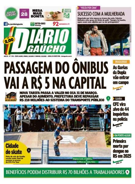 capa edição impressa do dia 22/03/2025