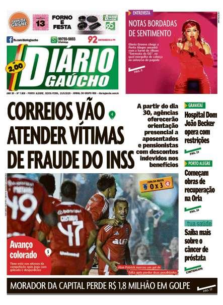 capa edição impressa do dia 23/05/2025