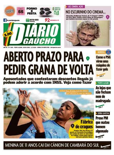 capa edição impressa do dia 11/07/2025