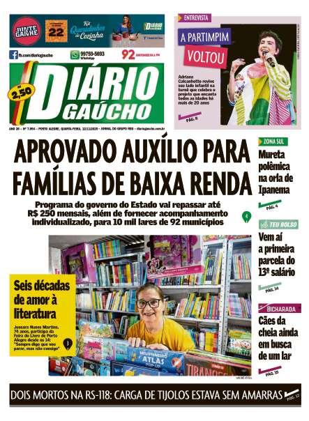 capa edição impressa do dia 12/11/2025