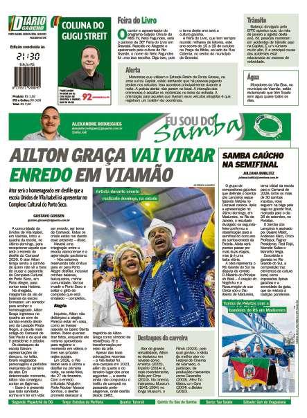 contra capa edição impressa do dia 18/09/2025