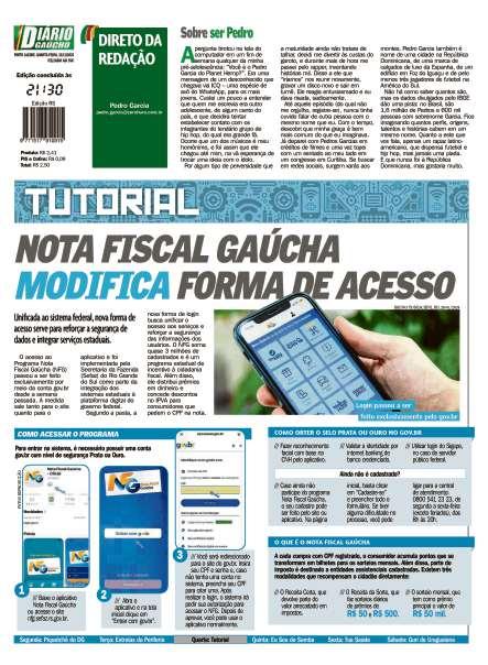 contra capa edição impressa do dia 12/11/2025