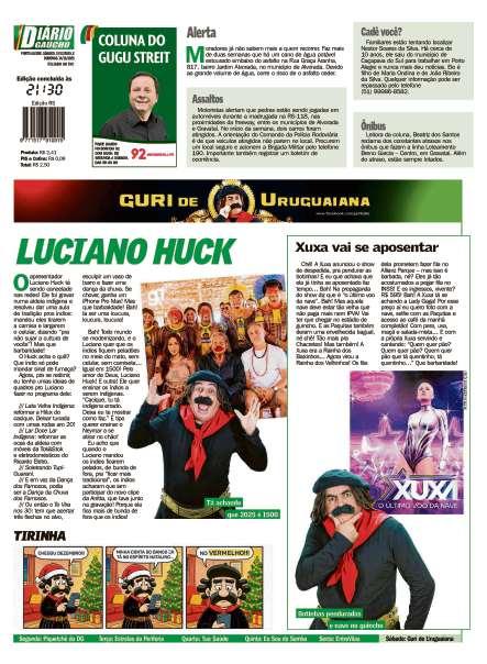 contra capa edição impressa do dia 13/12/2025