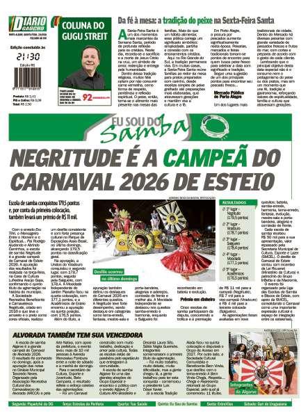 contra capa edição impressa do dia 02/04/2026