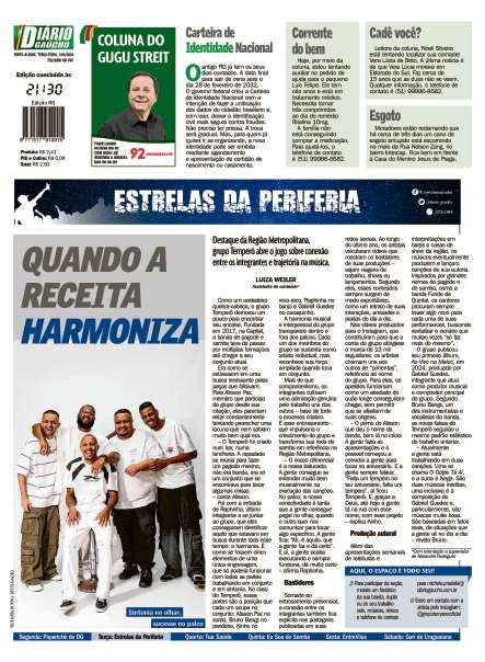 contra capa edição impressa do dia 14/04/2026