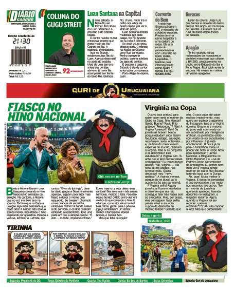 contra capa edição impressa do dia 06/06/2026