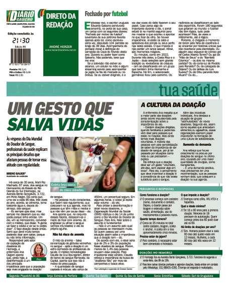 contra capa edição impressa do dia 10/06/2026